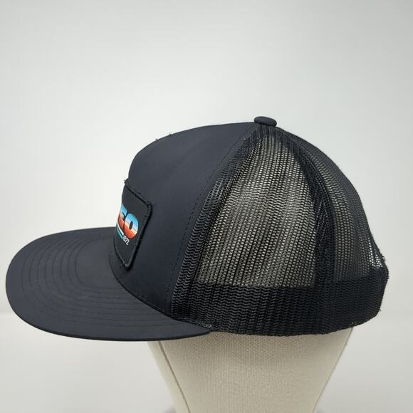 Rodeo Snapback Trucker Hat Black One Size Adjustable Embroidered Get Your Hooey - Picture 3 of 9